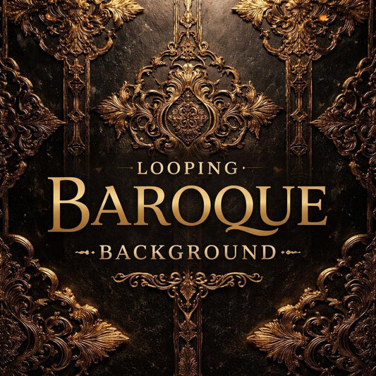 Vintage baroque animated background | Ornamental seamless loop video | Abstract video background for overlays and edits