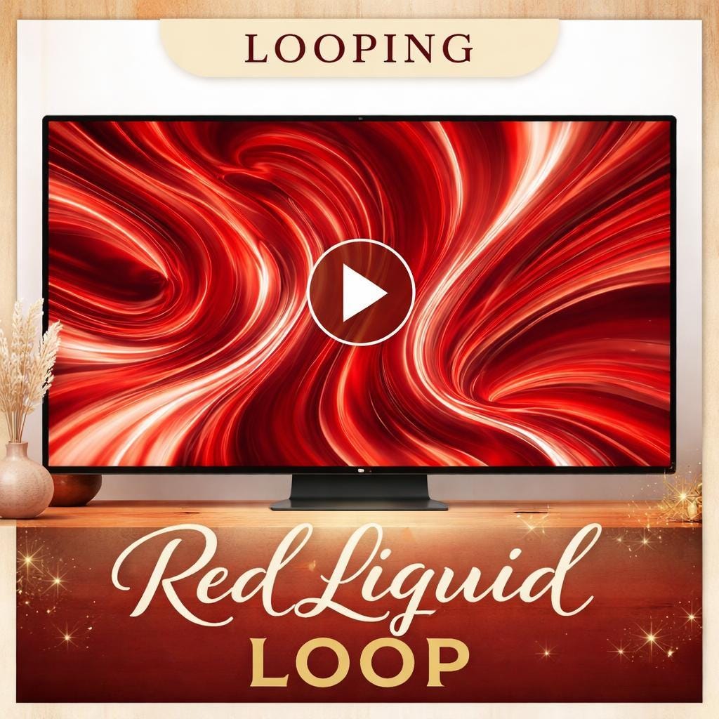 Red Abstract Liquid Loop Background | Seamless Animated Video | Red Video Background for Edits, Social Media, VJ, YouTube