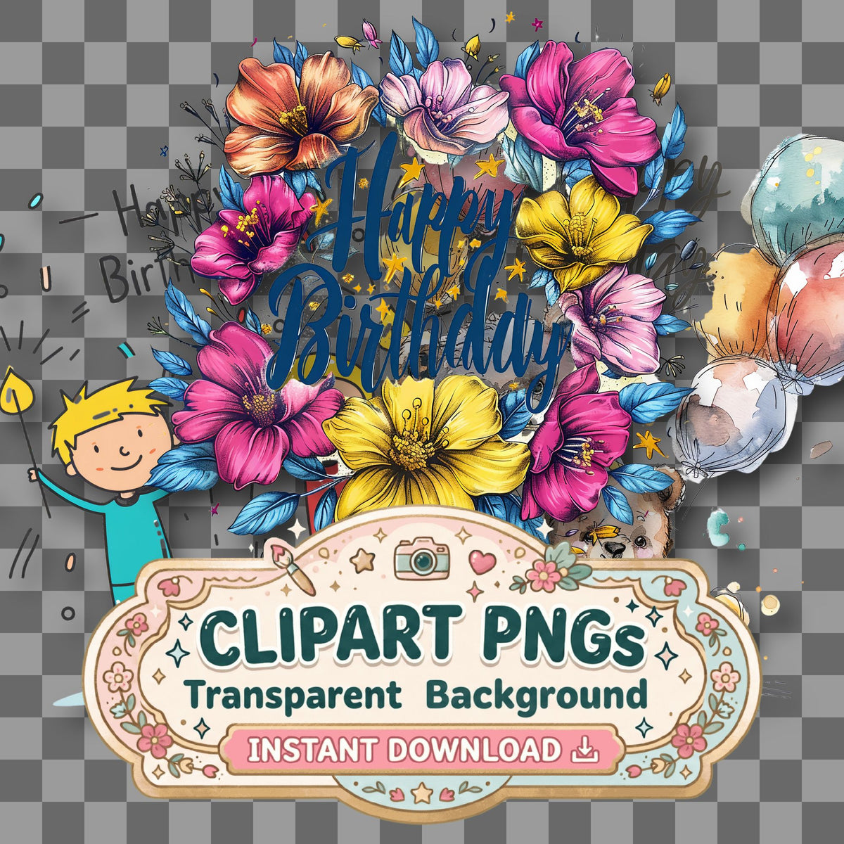 Birthday Clipart Pngs