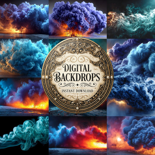 Blue Smoke Action Backdrop Images