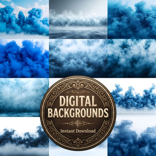 Blue Smoke Backdrop Images