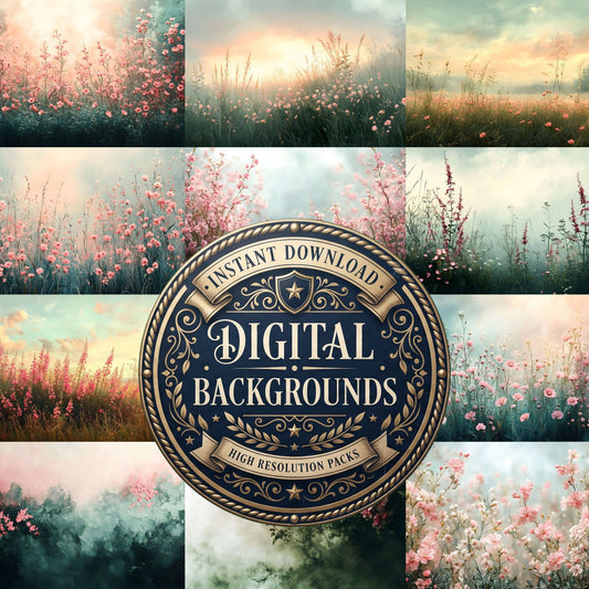 Blush Meadow Backdrop Images