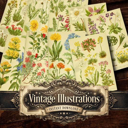 Botanical Alpen-Flora Vintage Prints