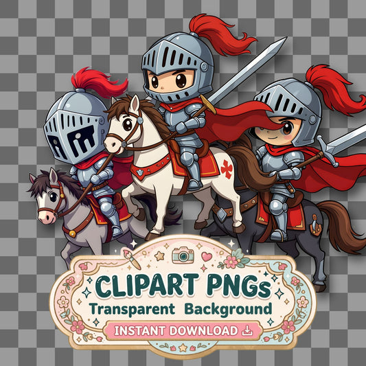 Brave Chibi Knight Clipart Pngs