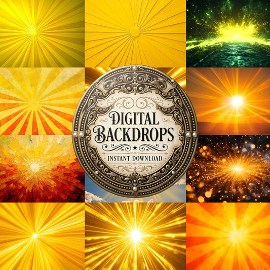 Bright Yellow Sunburst Backdrop Images