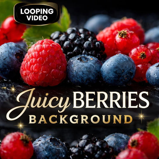 Berries Loop Video | Fresh Mixed Berries Animated Background | Seamless Food & Drink Virtual Background for Video Calls