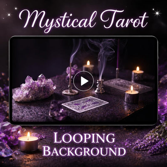 Tarot background loop animation | Candle smoke video, seamless loop | Animated video background for reels, overlays, streaming