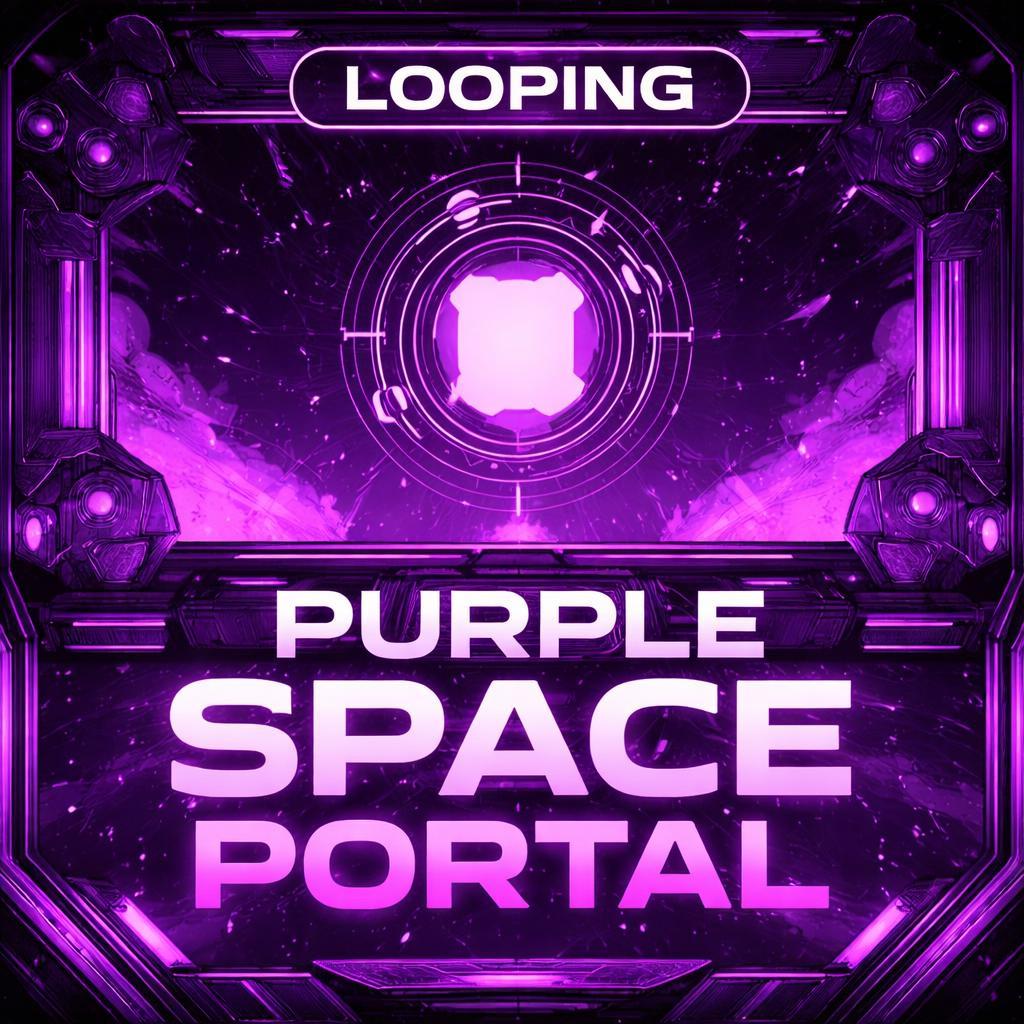 Space Loop Video | Purple Sci Fi Background, Cosmic Stars, Cyberpunk Animation | Seamless Animated Loop for Video Edits & Streams