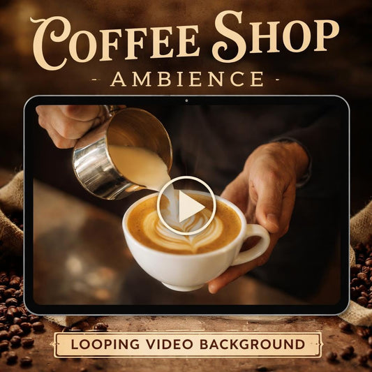 Latte art pour loop video | Animated background, seamless loop | Video background for cafes, social media, and promos