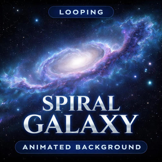Galaxy Spiral Loop | Cosmic Galaxy Background Video | Stars Animated Backdrop | Seamless Animation Loop for Videos & Streams