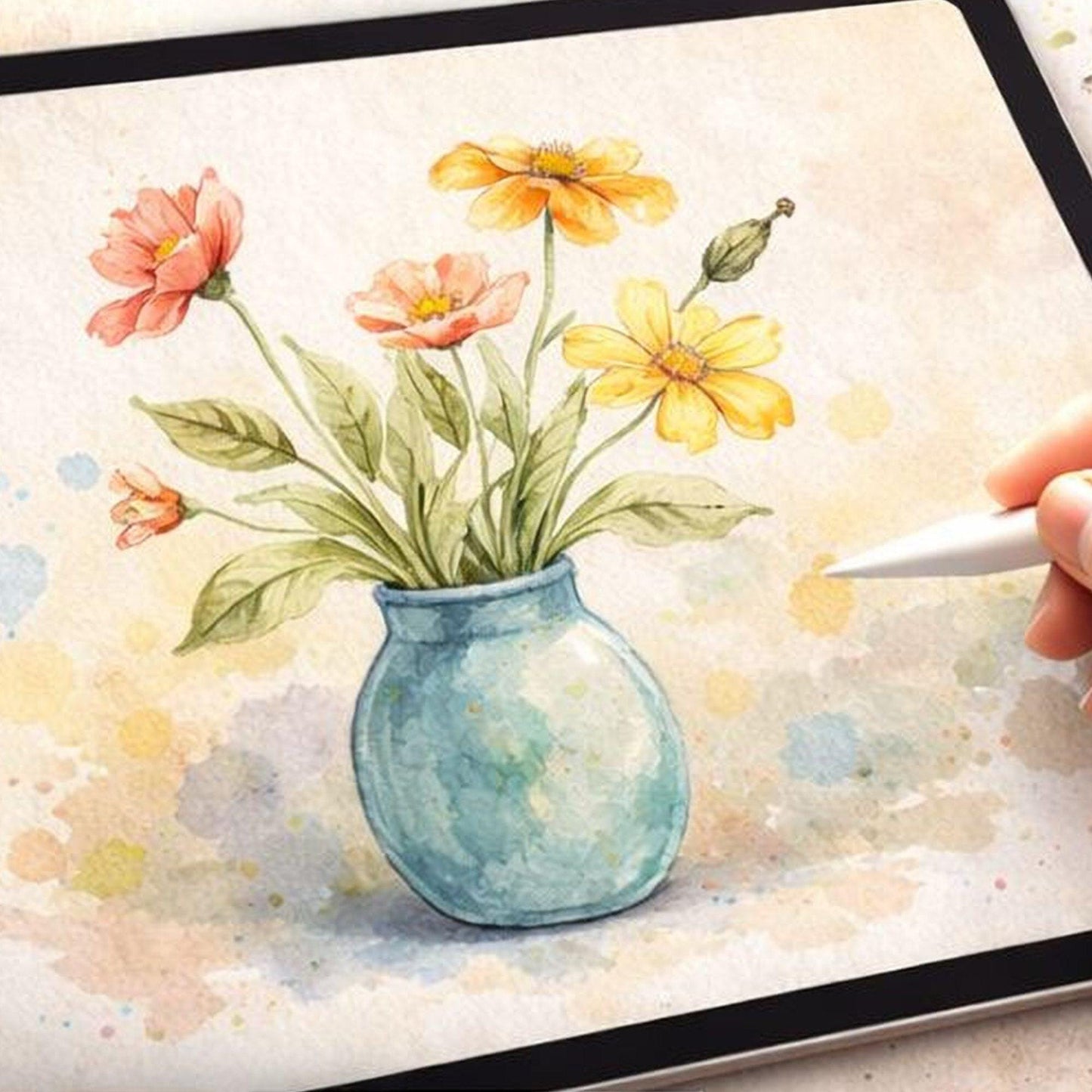 Procreate Watercolor Brushes, Textures, Stamps Bundle (iPad)