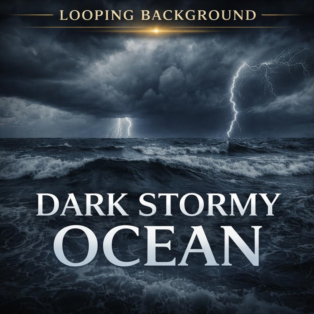 Stormy Ocean Waves Loop Video | Rainy Sea Background, Stormy Video, Ocean Loop | Calming Waves, Relaxing Screen, Digital Backdrop