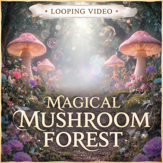 Fairy Mushroom Forest Background Loop | Enchanted Nature Animated Video | Cozy Ambience Screen for Relaxation & Streaming