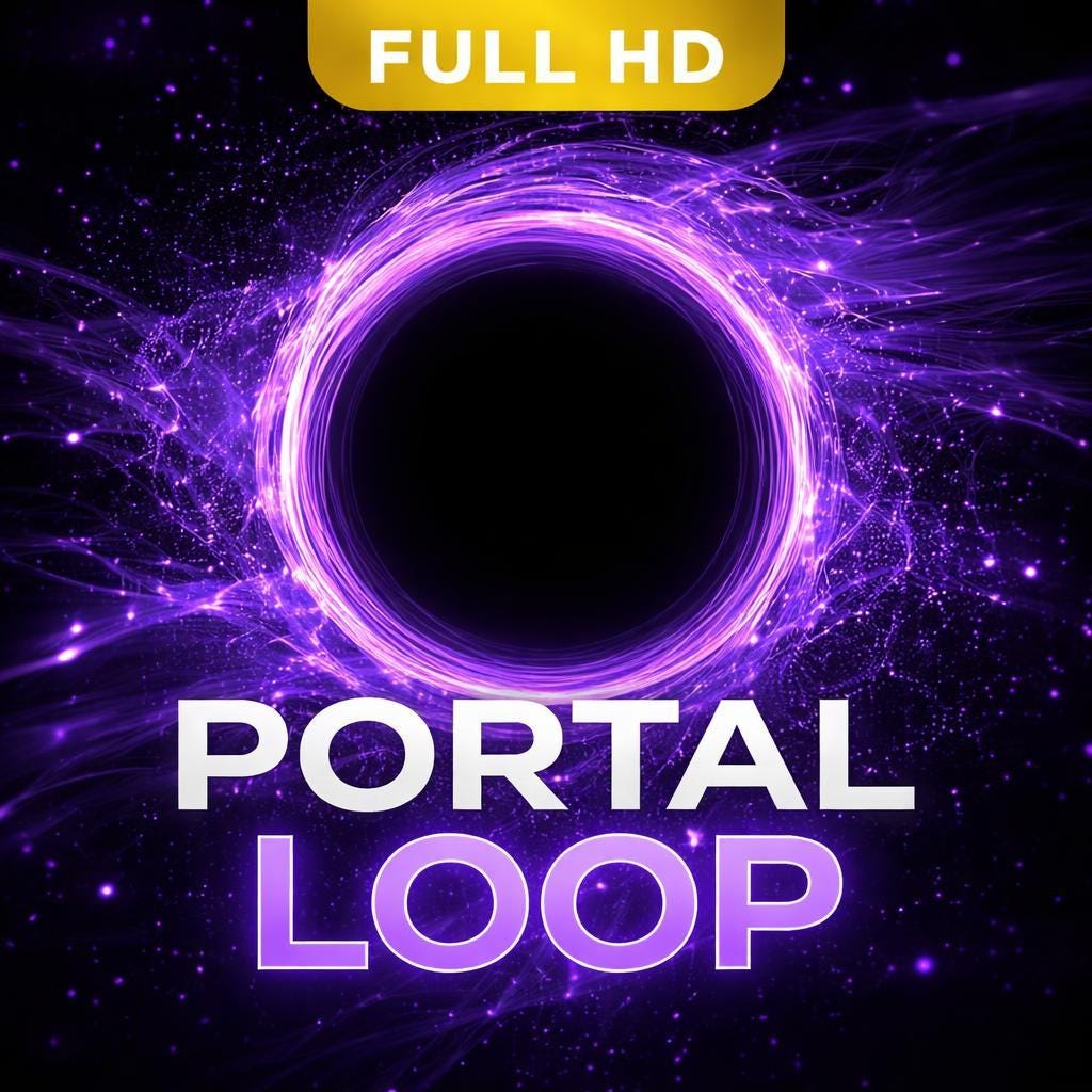 Purple Energy Vortex Loop Animation | Abstract seamless background | Animated video loop for video editing and motion design