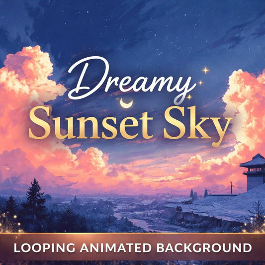 Japan Sunset Sky Rocket Loop | Anime & Kawaii sky background, cloud loop, Japan video | Animated background loop video