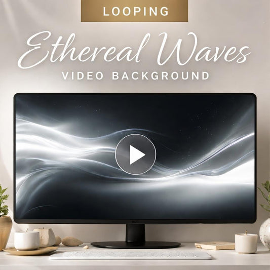 Abstract White Wave Loop Video | Seamless Animated Background | Calming Ocean Vibes | Minimal White Motion | Video Backdrop