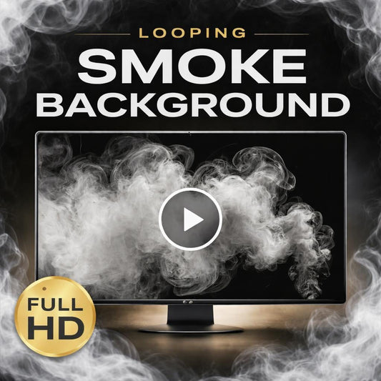 Smoke Background Loop | White Smoke on Black Seamless Video | Animated Looping Background for Edits, Overlays, VJ, Video Projects