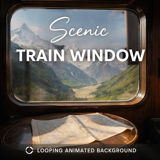 Swiss Alps Train Window Loop | Animated Background, Seamless Loop Video | Scenic Train, Alps, Swiss Video Background