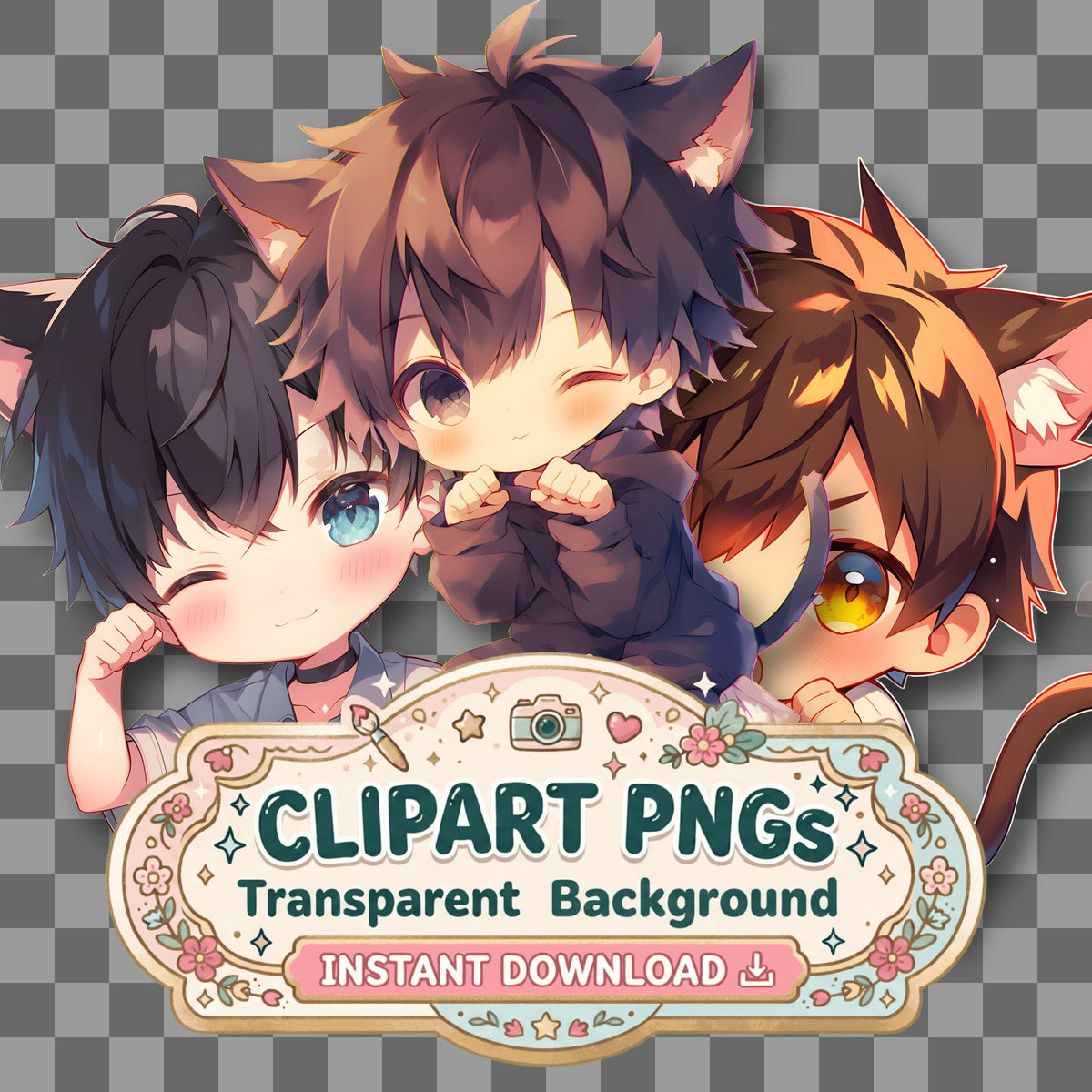 Catboy Anime Clipart Pngs