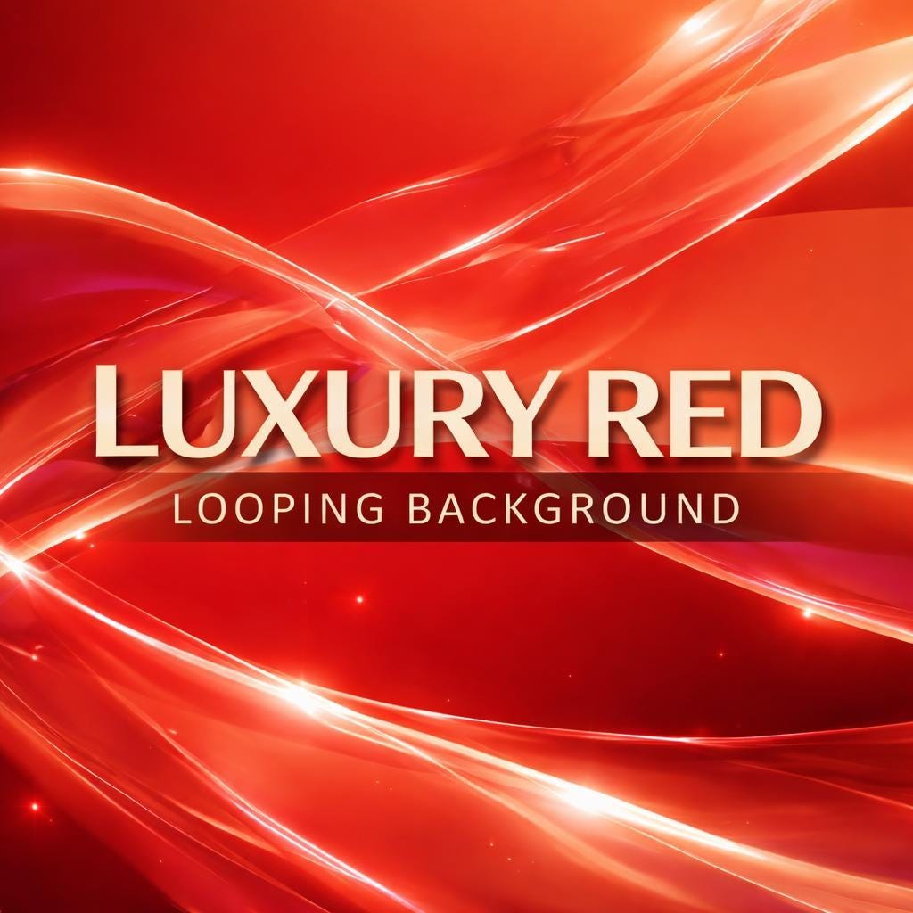 Red abstract wave loop video | seamless animated background, ocean-inspired, calming red backdrop | livestream, VJ, wallpaper, re