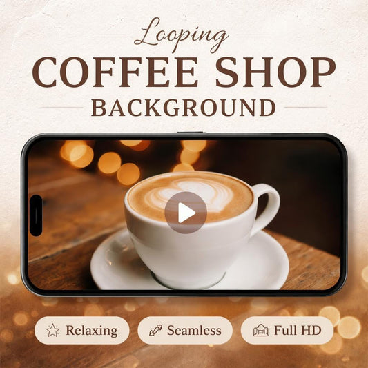 Coffee Background Animated Loop | Latte Art Video | Cozy Cafe Ambience | Lofi Animated Background for Streaming & YouTube