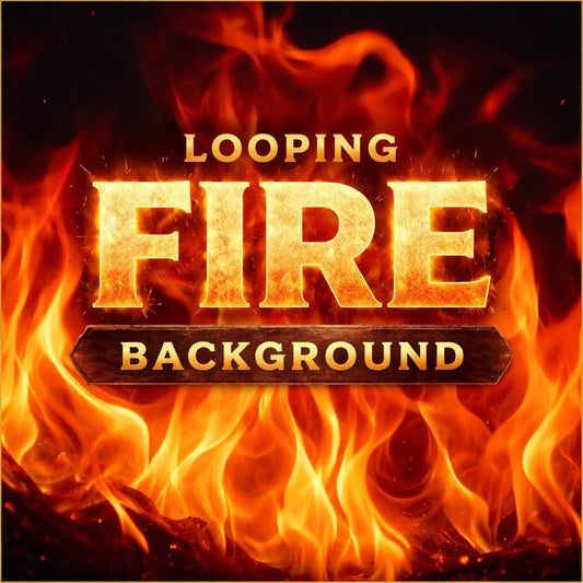 Fire Flames Looping Video Background | Seamless animated loop, realistic fire and smoke video | Stream, overlays, VJ, YouTube, ed