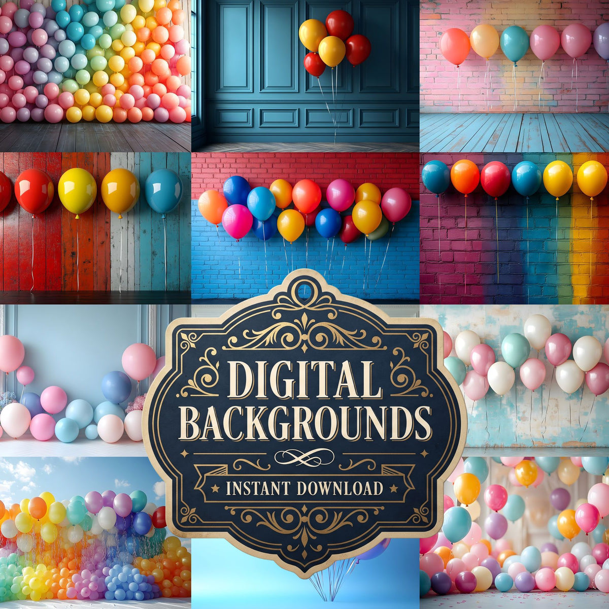 Celebration Balloons Backdrop Images
