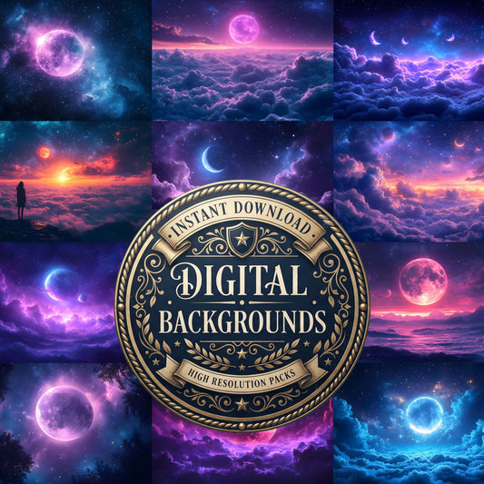 Celestial Glow Scene Backdrop Images