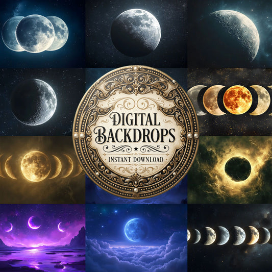 Celestial Moons Backdrop Images