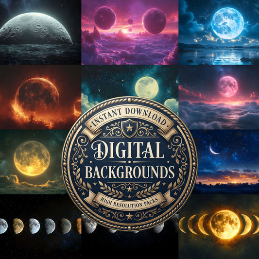 Celestial Moons Backdrop Images