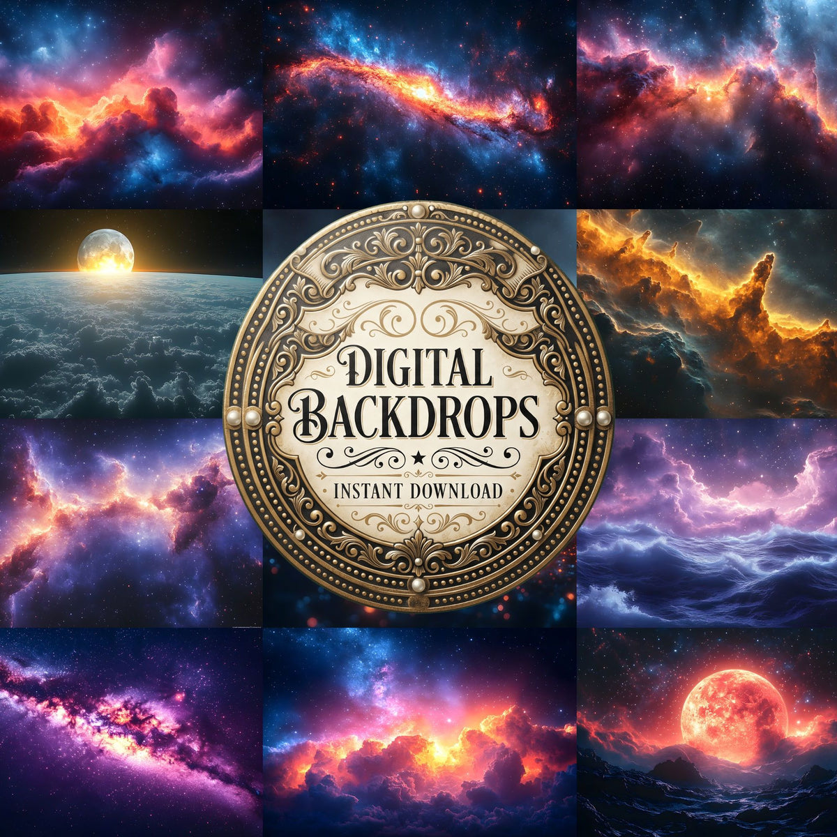 Celestial Space Backdrop Images