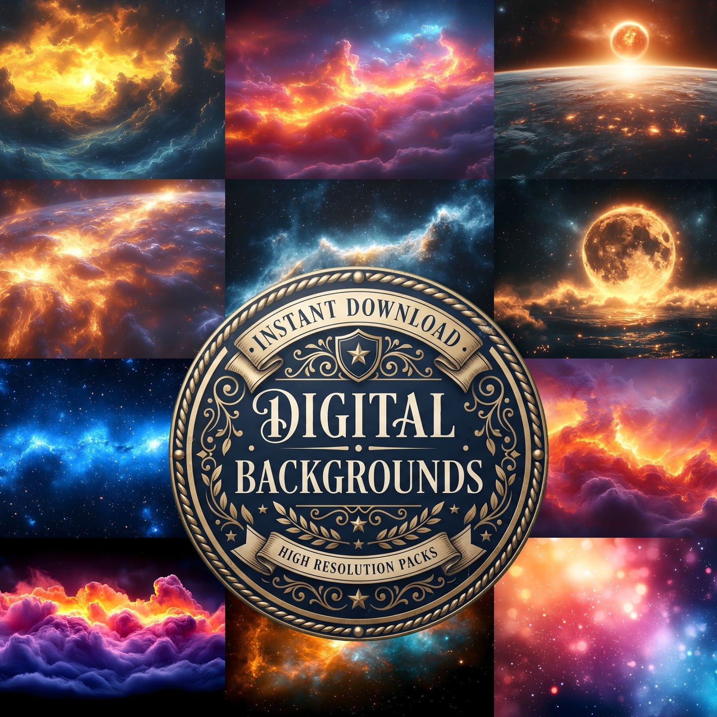 Celestial Space Backdrop Images