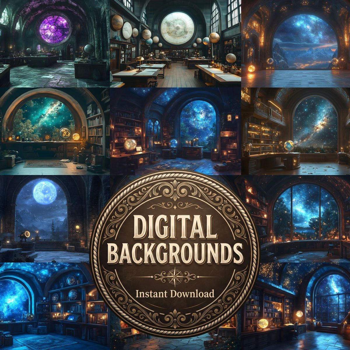 Celestial Witchs Observatory Backdrop Images