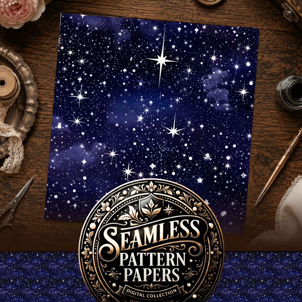 Celestial Seamless Pattern