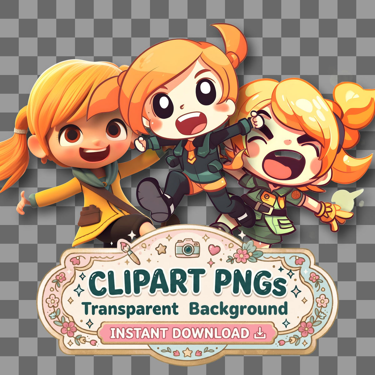 Character Jumping Clipart Pngs
