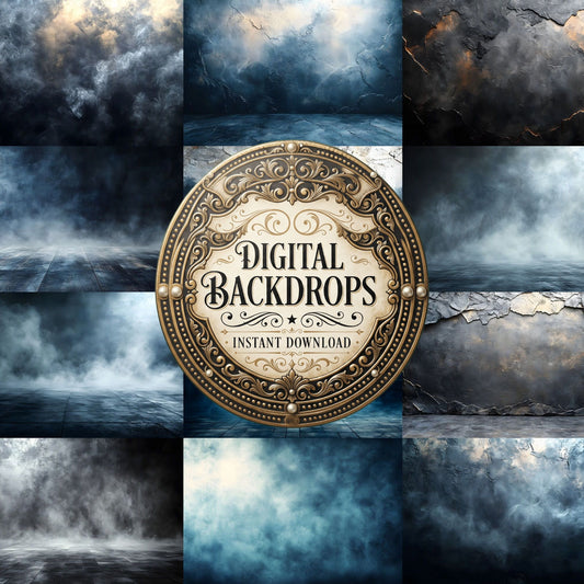 Charcoal Mist Wall Backdrop Images