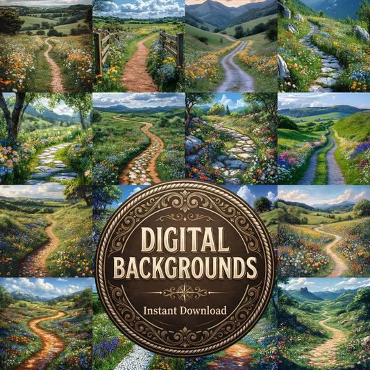 Charming Country Trail Backdrop Images