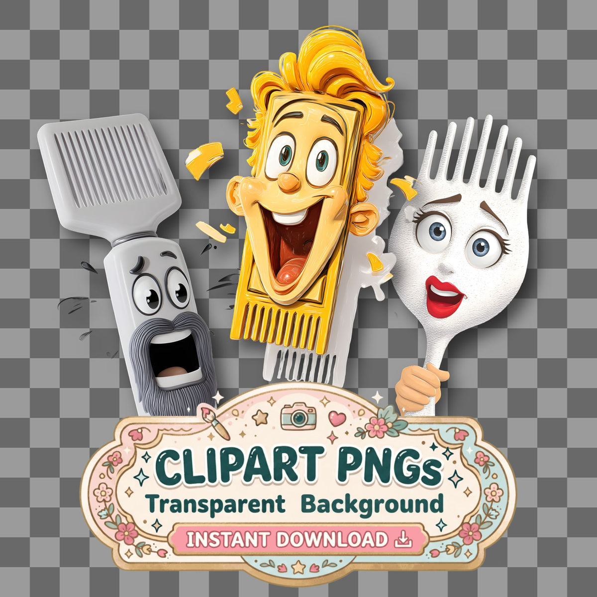 Chatty Comb Clipart Pngs