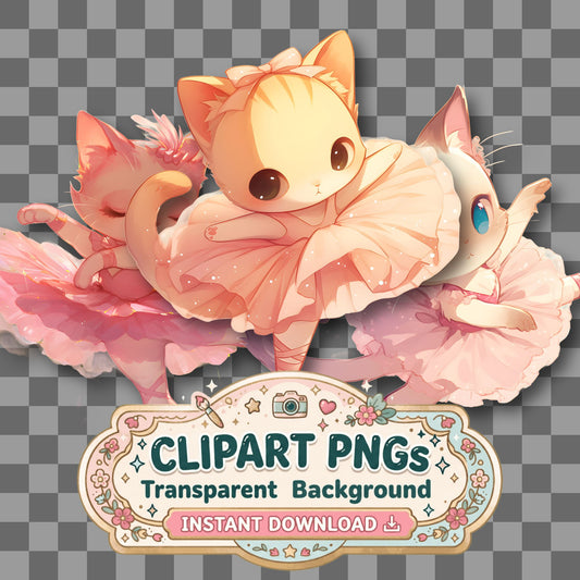 Chibi Ballerina Clipart Pngs