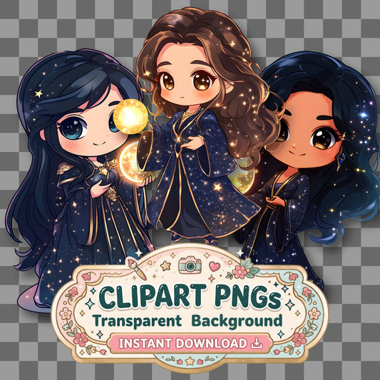 Chibi Celestial Clipart Pngs
