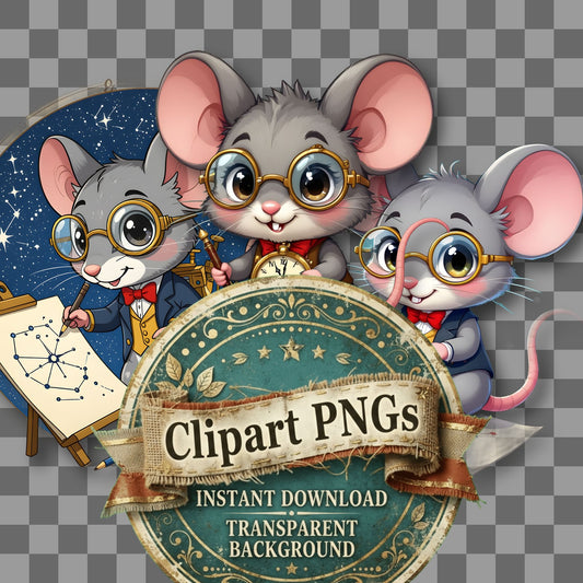 Chibi Clockwork Mouse Clipart Pngs
