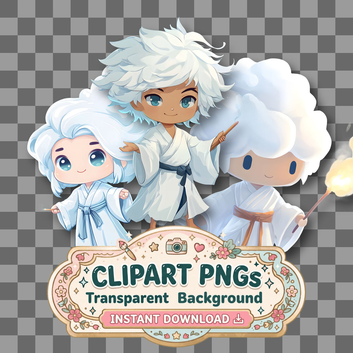 Chibi Cloud Clipart Pngs