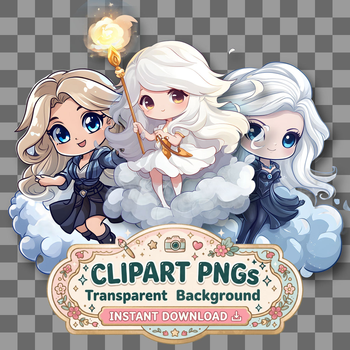Chibi Cloud Clipart Pngs