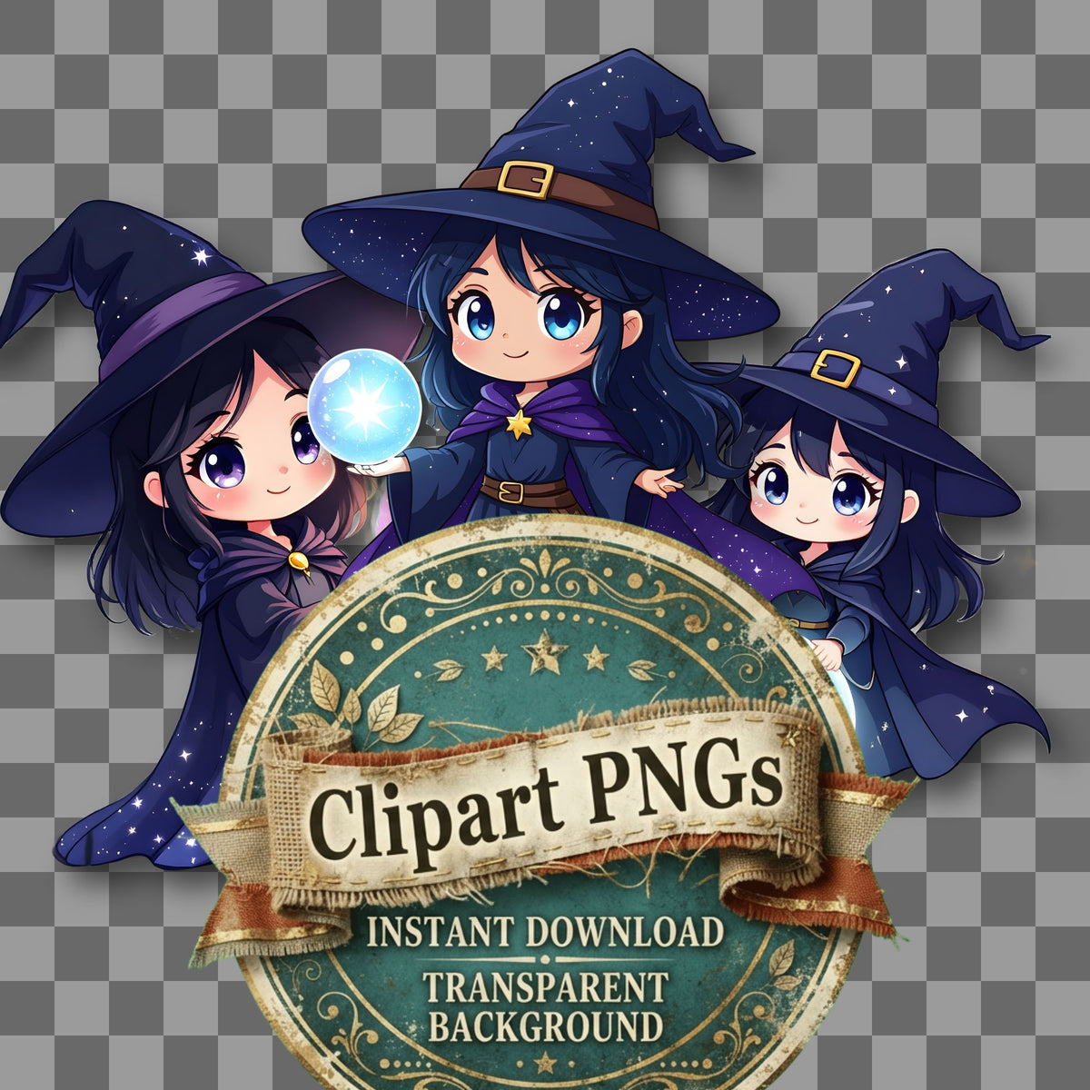 Chibi Cosmic Witch Clipart Pngs