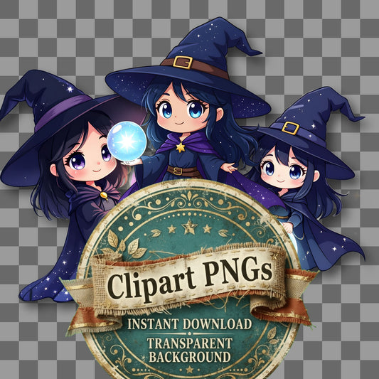 Chibi Cosmic Witch Clipart Pngs