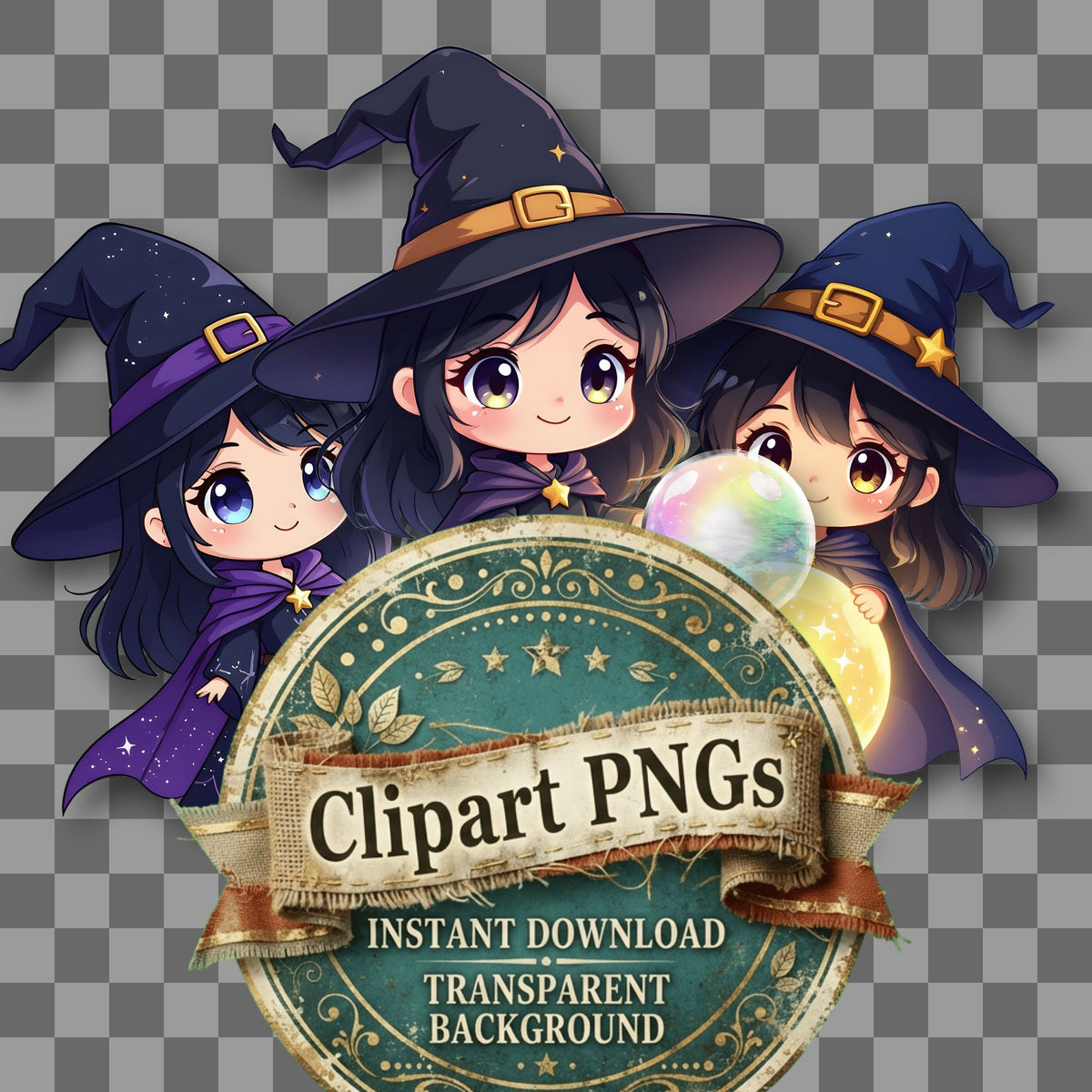 Chibi Cosmic Witch Clipart Pngs