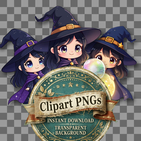 Chibi Cosmic Witch Clipart Pngs