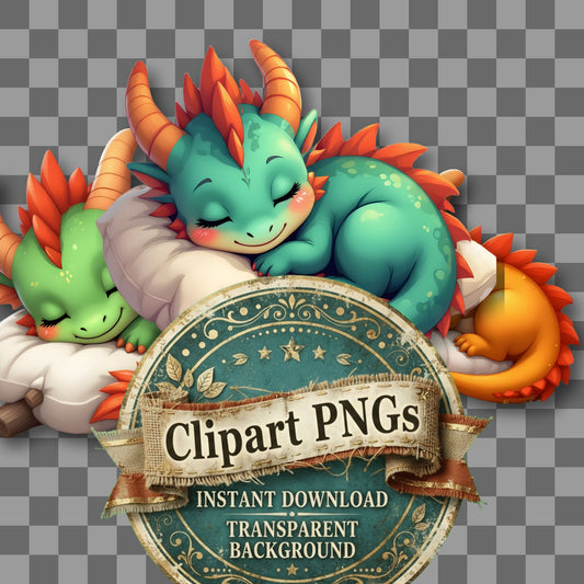 Chibi Dragon Curled Up Clipart Pngs