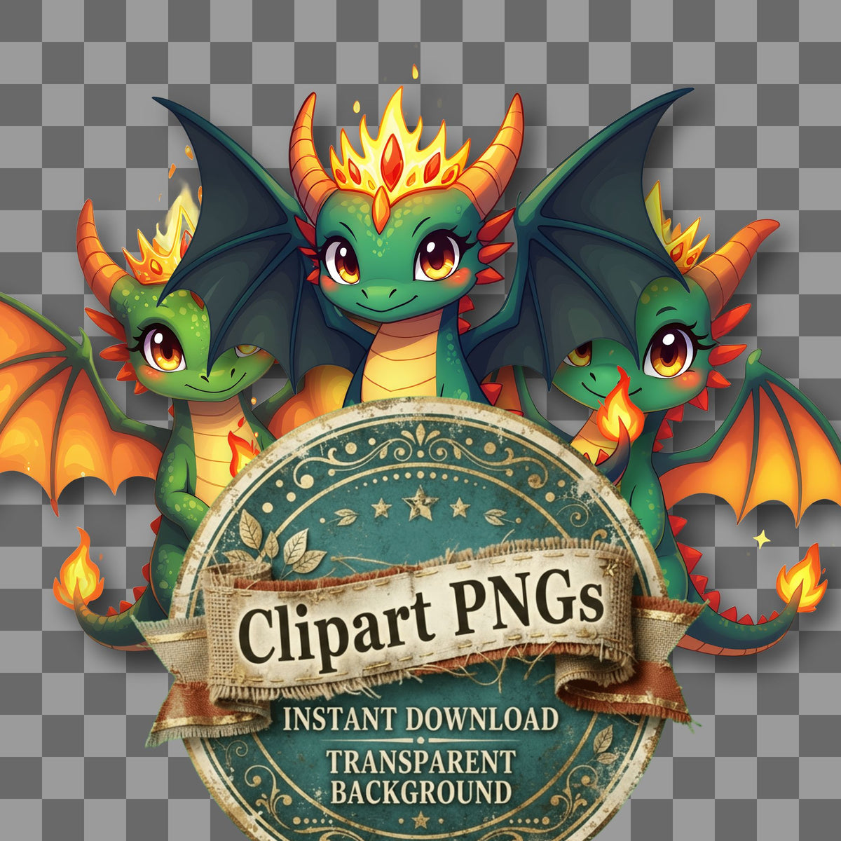 Chibi Dragon Queen Clipart Pngs