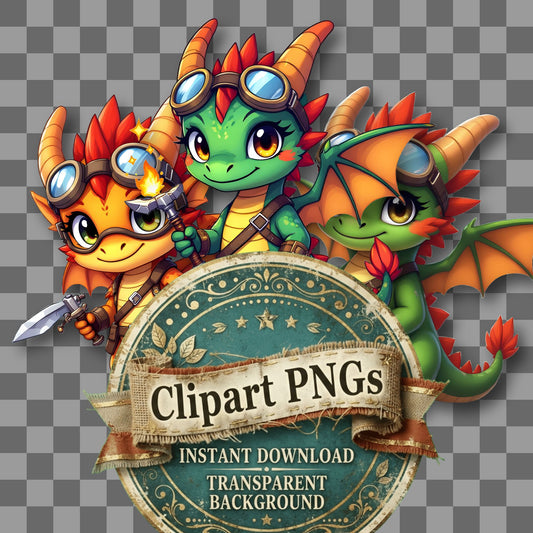 Chibi Dragon Rider Clipart Pngs